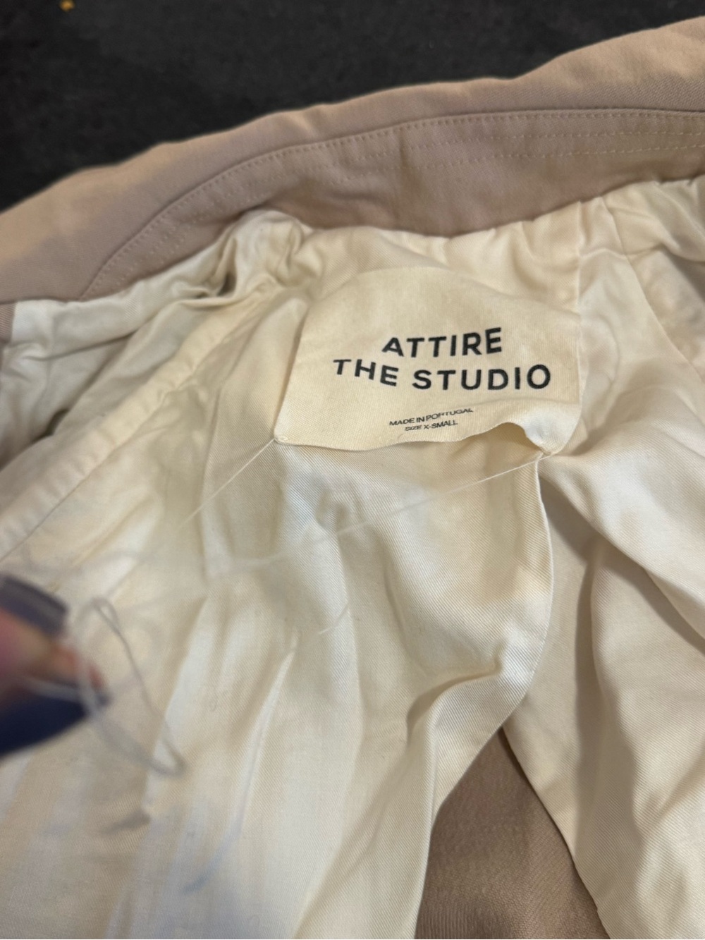Attire The Studio 100% wool outer, silk lined sleeve open trench coat sz xs - Picture 14 of 14
